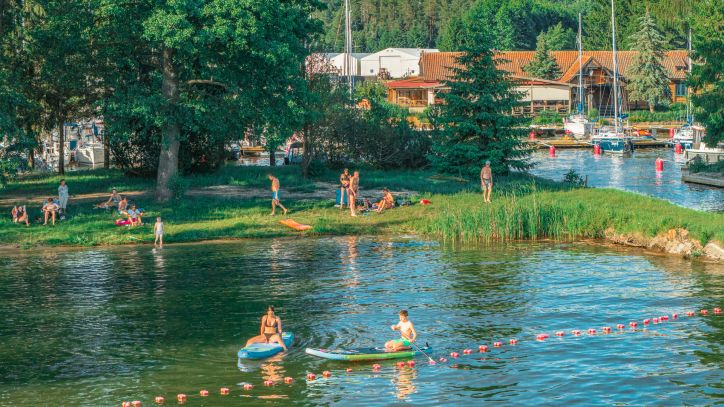 Plaża Korektywa, jezioro Bełdany