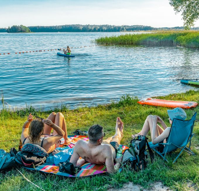 Plaża Korektywa, jezioro Bełdany